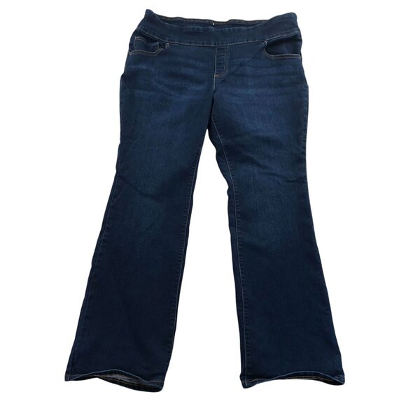 The Pioneer Woman Women Jeans Size XL Bootcut Leg Pull On Blue Denim Embroidered - Picture 1 of 15